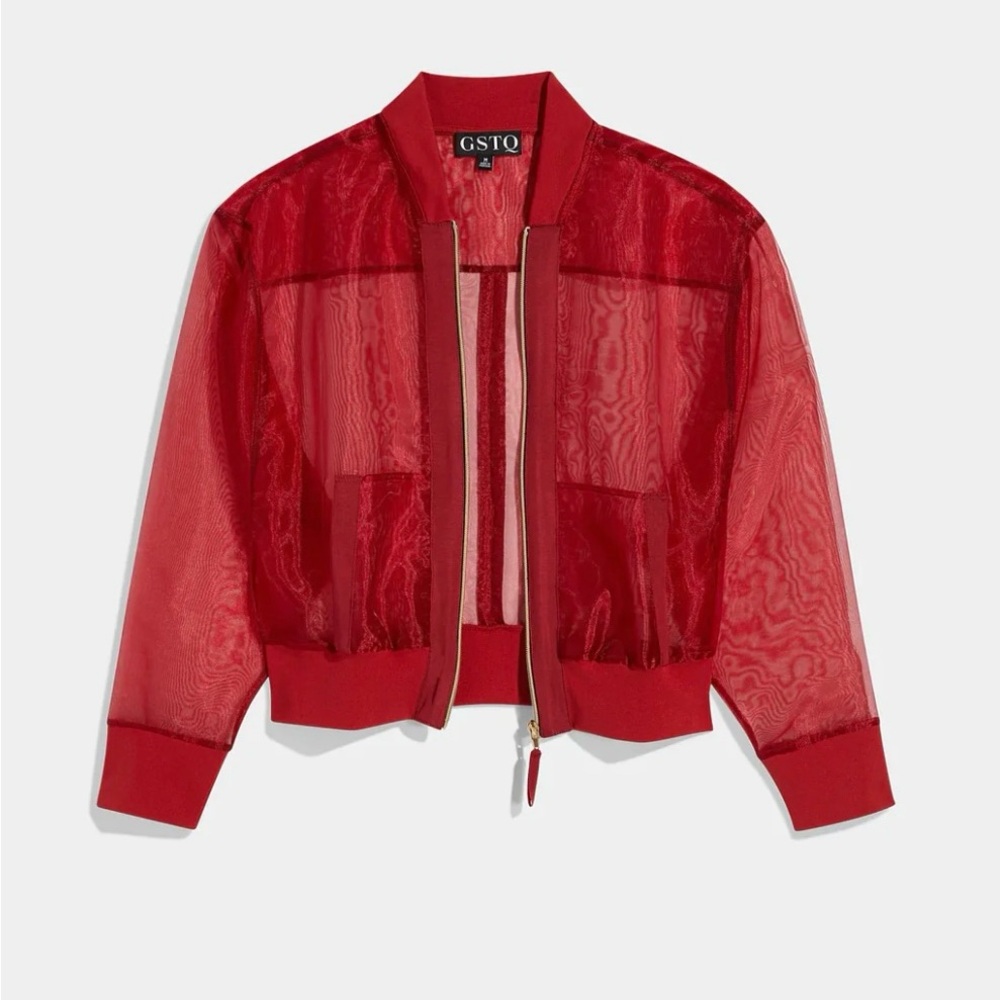 NWT GTSQ sheer Bomber Jacket - size Large